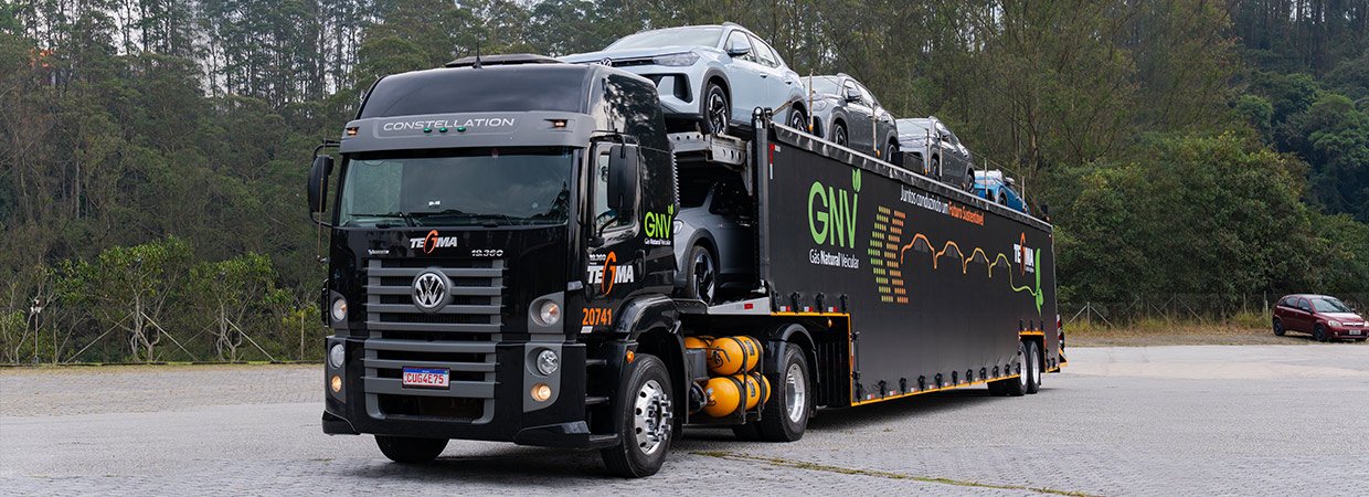 Caminhão GNV da Tegma é um projeto-piloto de tecnologia híbrida com diesel